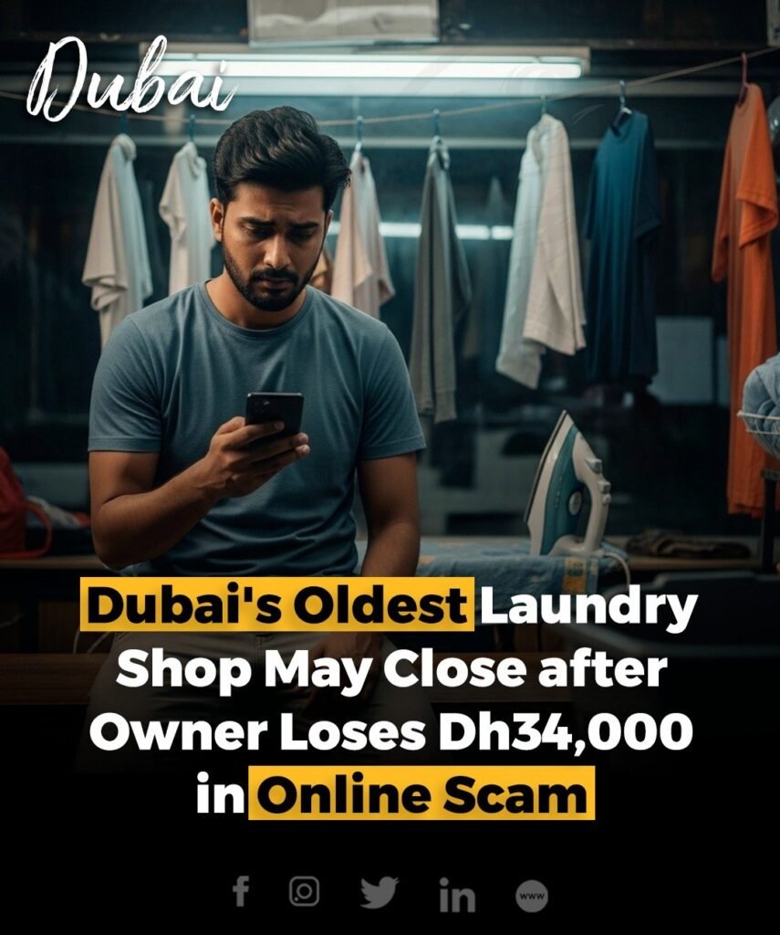 A long-standing laundry establishment in Dubai, Bait Al Abyad Cloth Pressing—believed to be the city’s oldest—