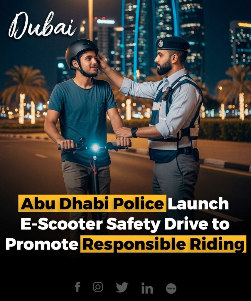 Abu Dhabi Police have launched a campaign to raise awareness about safe e-scooter use, aiming to improve road