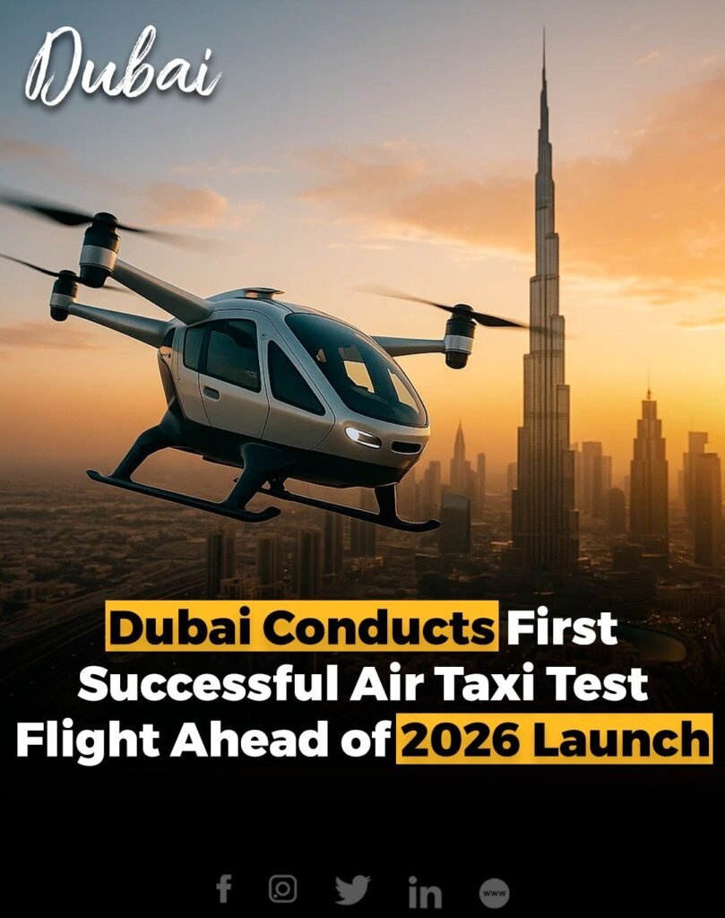 Abu Dhabi has completed its first successful test flight of a flying taxi at Al Bateen Executive Airport, mark