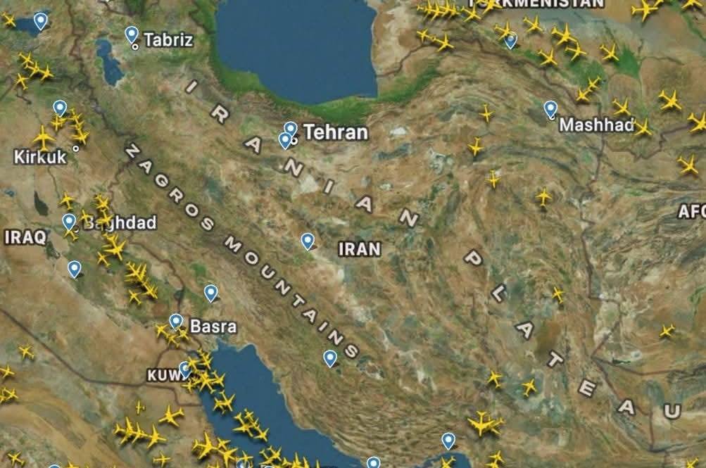 BREAKING 
Iran Shuts Down Western and Central Airspace for Civilian Flights Until Tomorrow 

In a major aviati