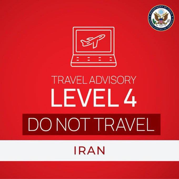BREAKING
 U.S. State Department issues travel warning for Iran 

The U.S. State Department has officially adv