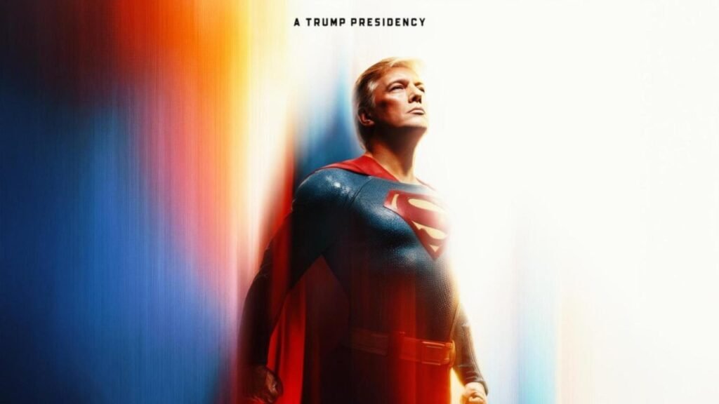 Breaking News! 
 Cape? Check. Muscles? Photoshop: White House posts picture of ‘Superman Trump’; Republicans r