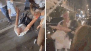 Breaking News! 
 Cincinnati shocker: Man stomped, woman knocked out in brawl; crowd jeers and films
 A shockin