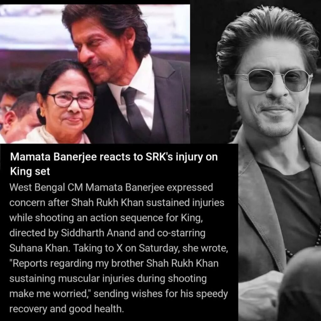 “Brother SRK is in pain, I’m worried” — Mamata Banerjee gets emotional over Shah Rukh Khan’s injury!

As per