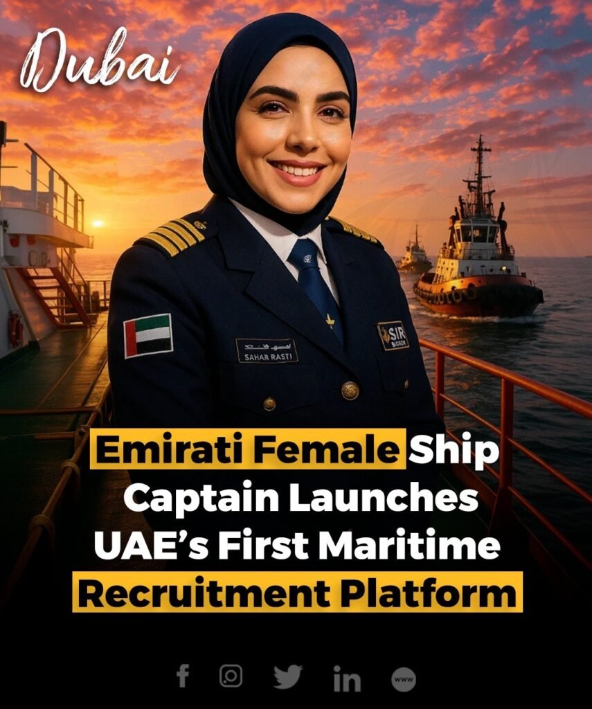 Captain Sahar Rasti, the first Emirati female ship captain, has launched "Rahaal," the UAE’s first digital pla