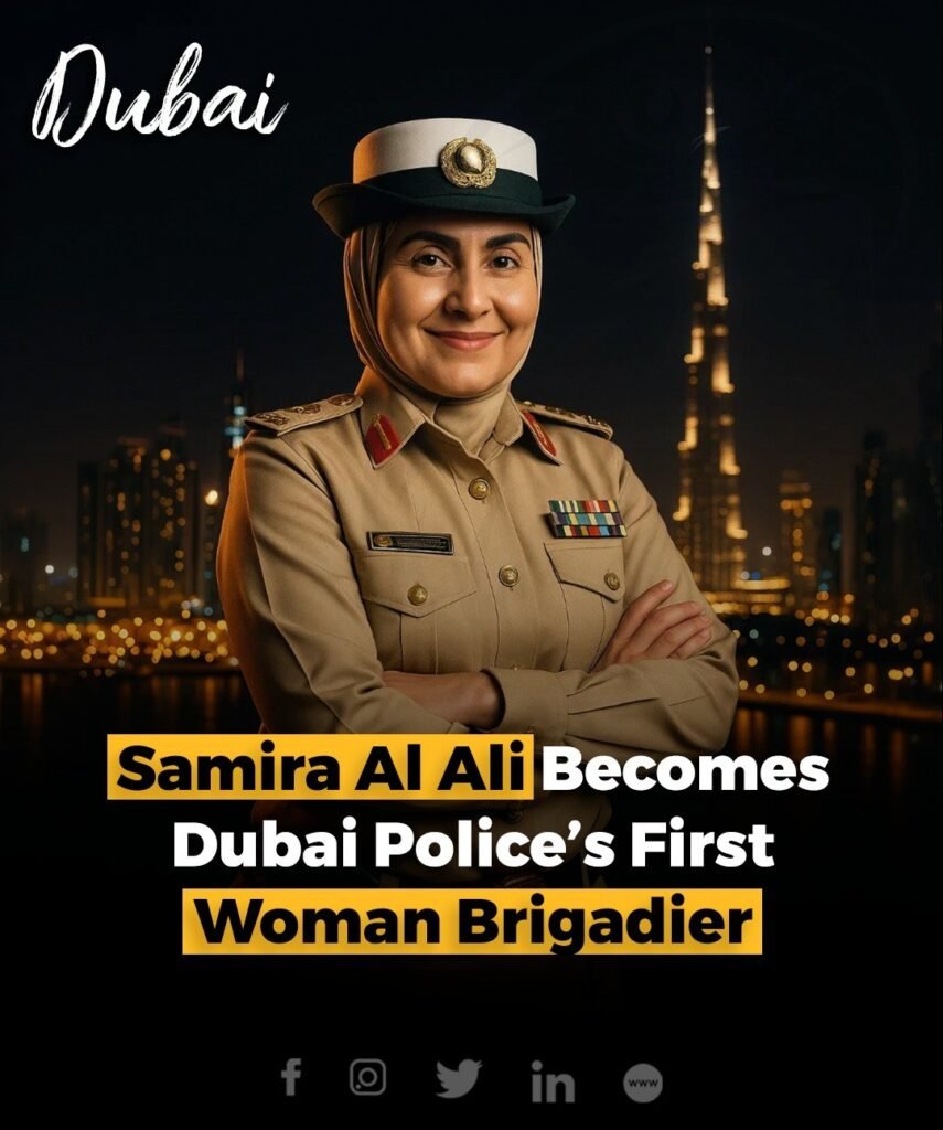 Colonel Samira Abdullah Al Ali has made history as the first woman ever to attain this rank in Dubai Police si