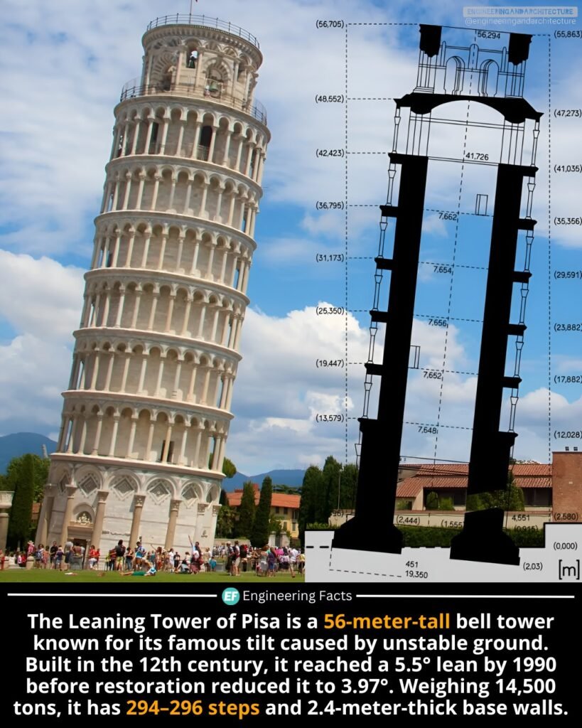 Despite its unintended tilt, the Leaning Tower of Pisa has withstood centuries of earthquakes, weathering, and