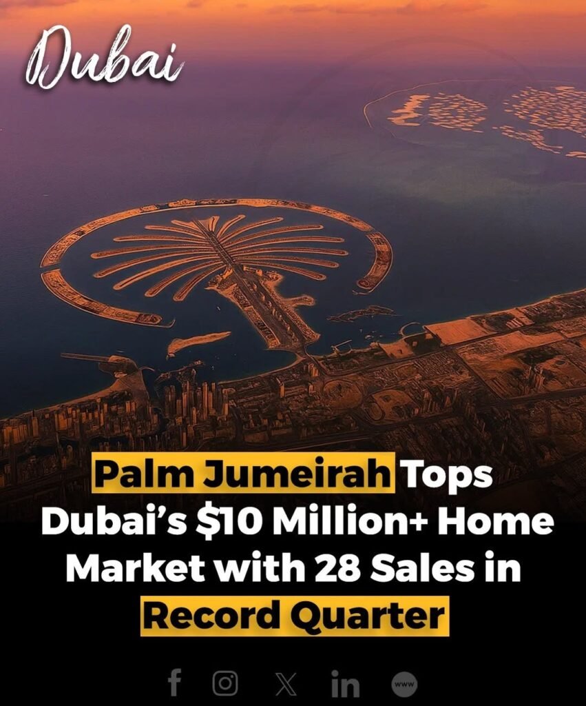 Dubai’s luxury property market has reached a new peak, with $10 million+ home sales hitting a record $2.6 bill