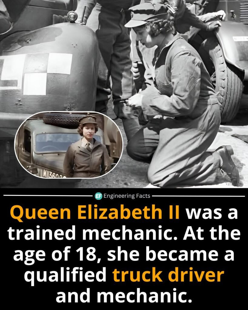 During World War II, Princess Elizabeth joined the Auxiliary Territorial Service (ATS), becoming the first fem