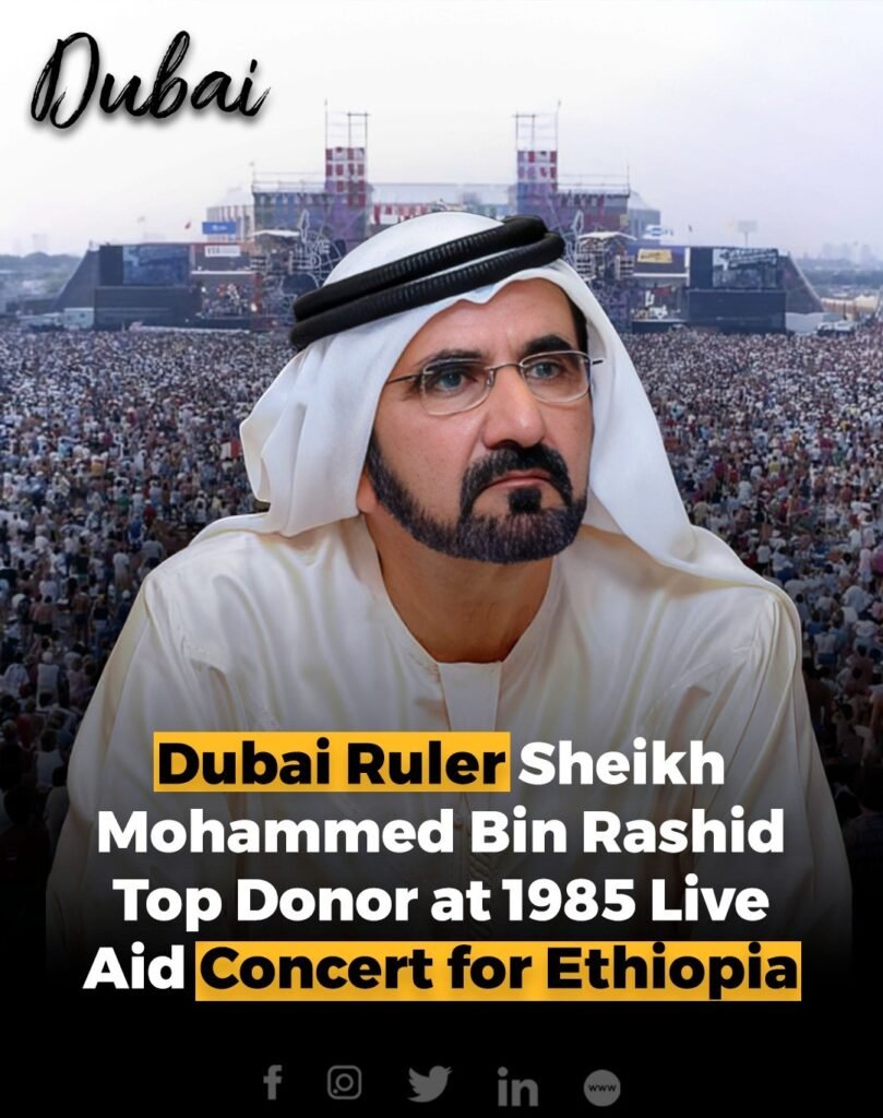 During the historic 1985 Live A!d concert a!med at raising funds for Ethiopia’s famine v!ctims, Sheikh Mohamme
