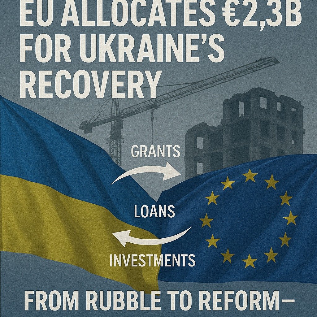 EU Allocates Additional €2.3 Billion to Rebuild Ukraine – Backed by Loans and Strategic Investment Plans
 Jul