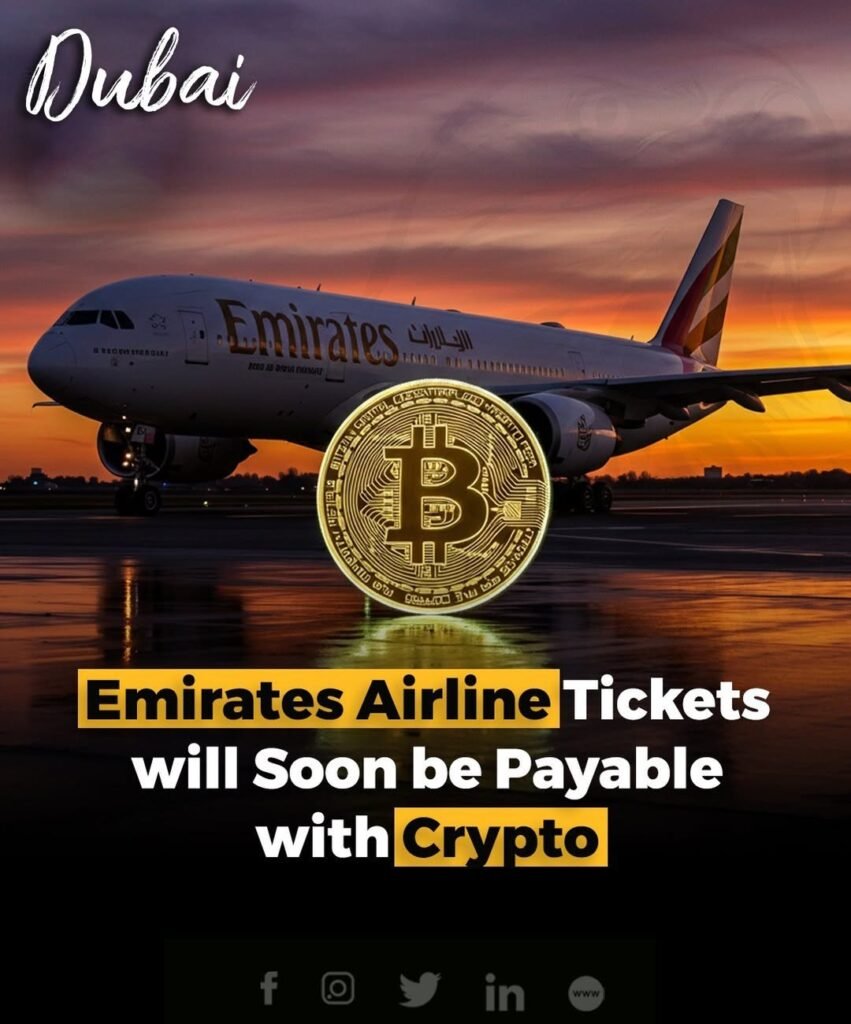 Emirates has signed a landmark Memorandum of Understanding (MoU) with Singapore-based Cryptodotcom to enable c