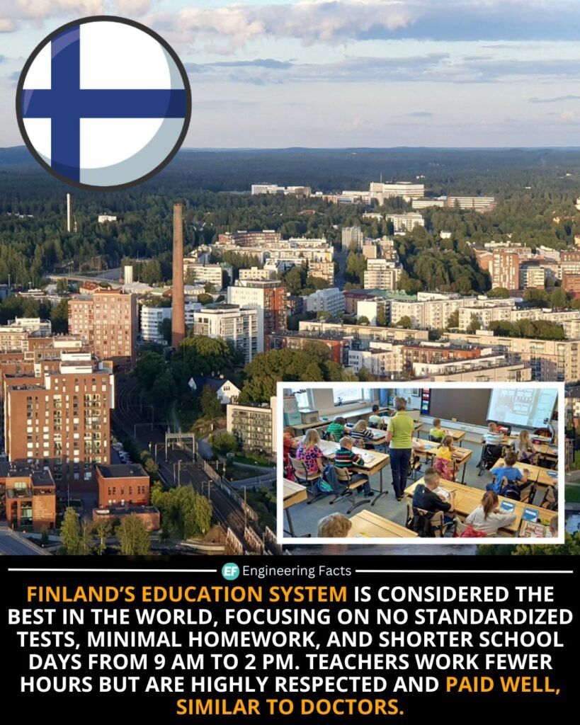 Finland’s success in education is rooted in trust and autonomy.
Teachers are required to hold master’s degrees