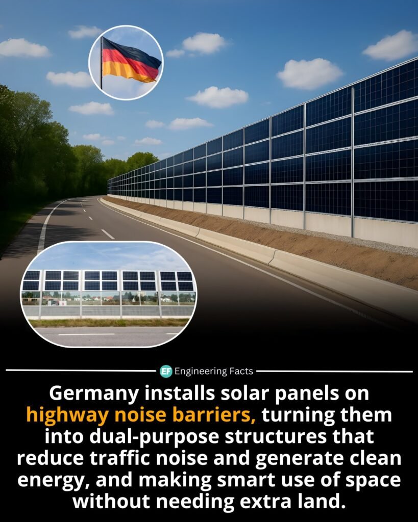Germany is turning its highways into power plants. Engineers have started outfitting noise barriers with integ