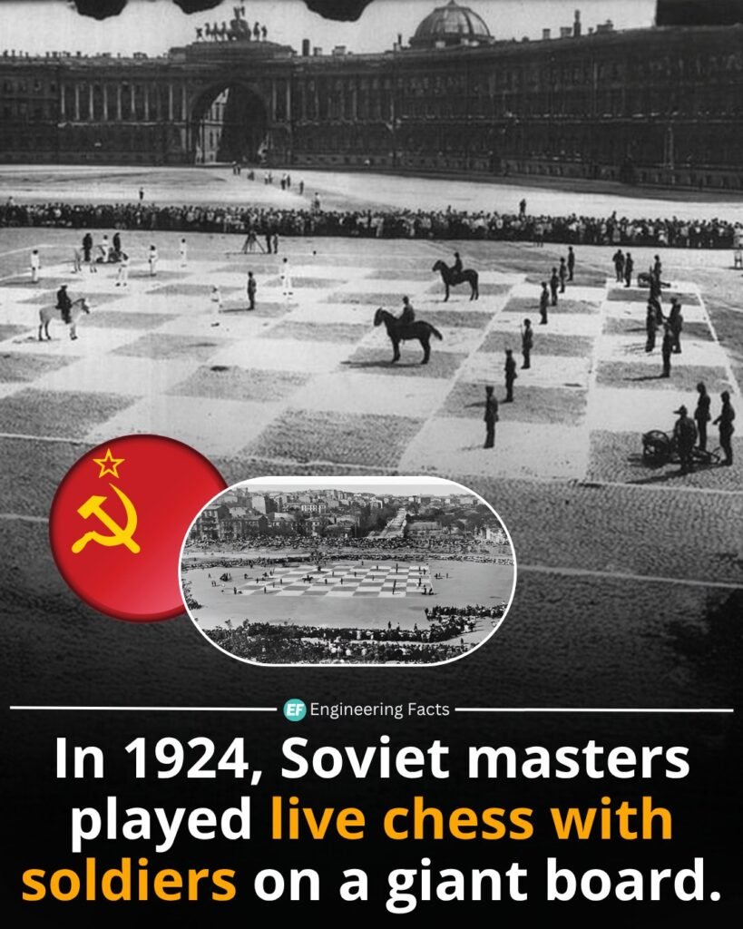 Human Chess, Soviet-Style: The 1924 Spectacle That Took Over Palace Square

In 1924, Leningrad’s Palace Squar