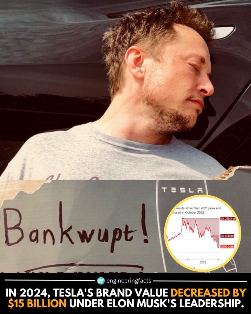 In 2024, Tesla—once one of the most admired tech brands in the world—experienced a significant brand value dec