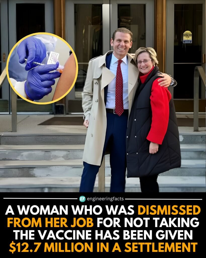 In a headline-making legal decision, a woman who was terminated for refusing a COVID-19 vaccine has been award