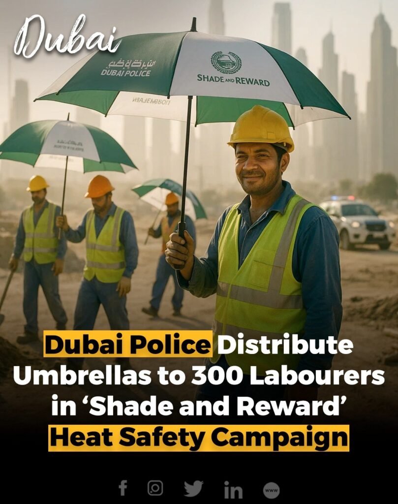 In a heartwarming initiative, Dubai Po_lice and partners launched the ‘Shade and Reward’ campaign to support l