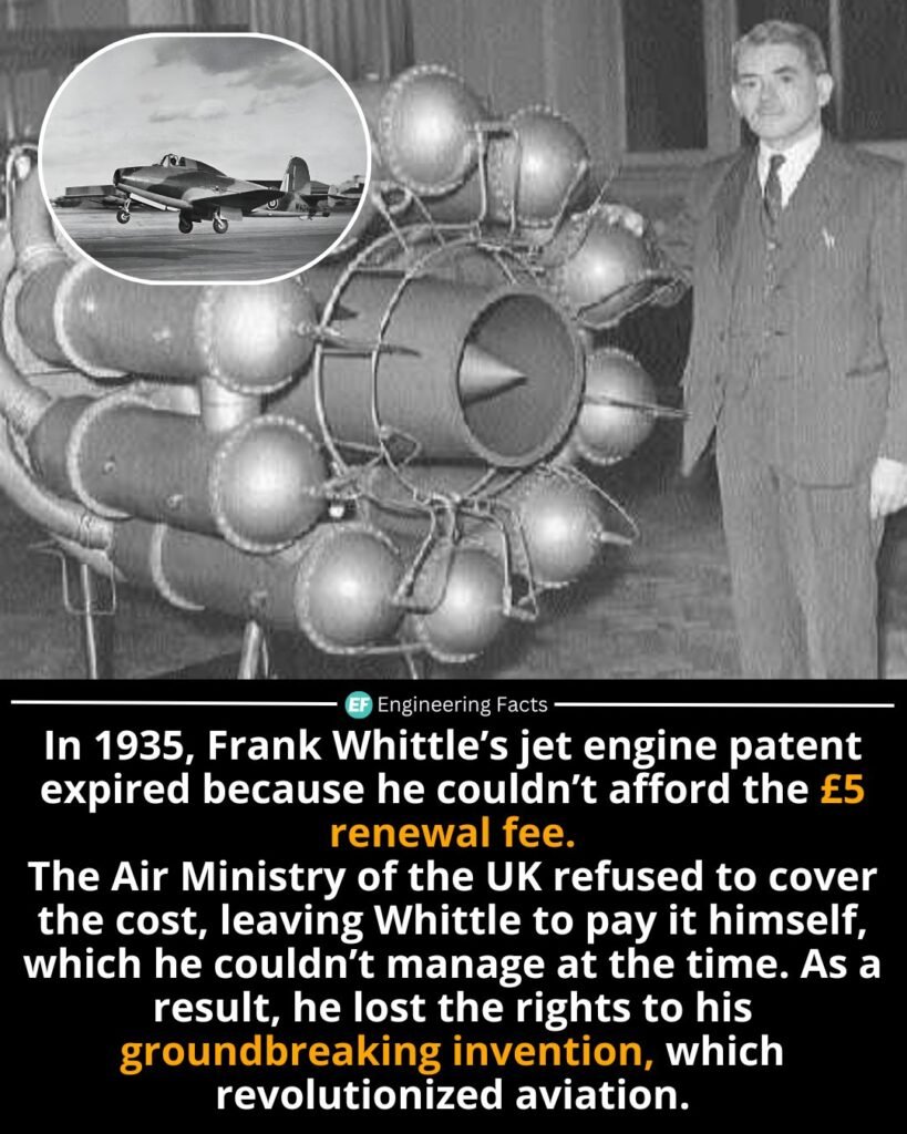 In a tragic twist of fate, Frank Whittle—widely recognized as the father of the modern jet engine—lost his pat