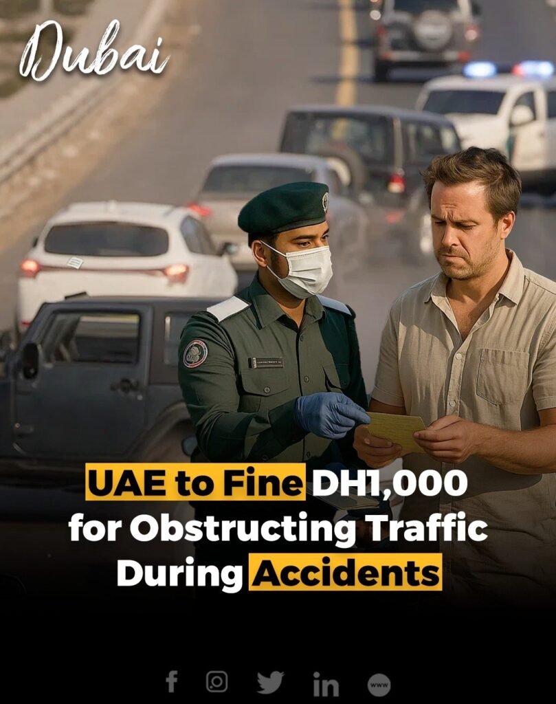 In the UAE, road accidents often result in delays due to motorists failing to follow traffic rules and obstruc