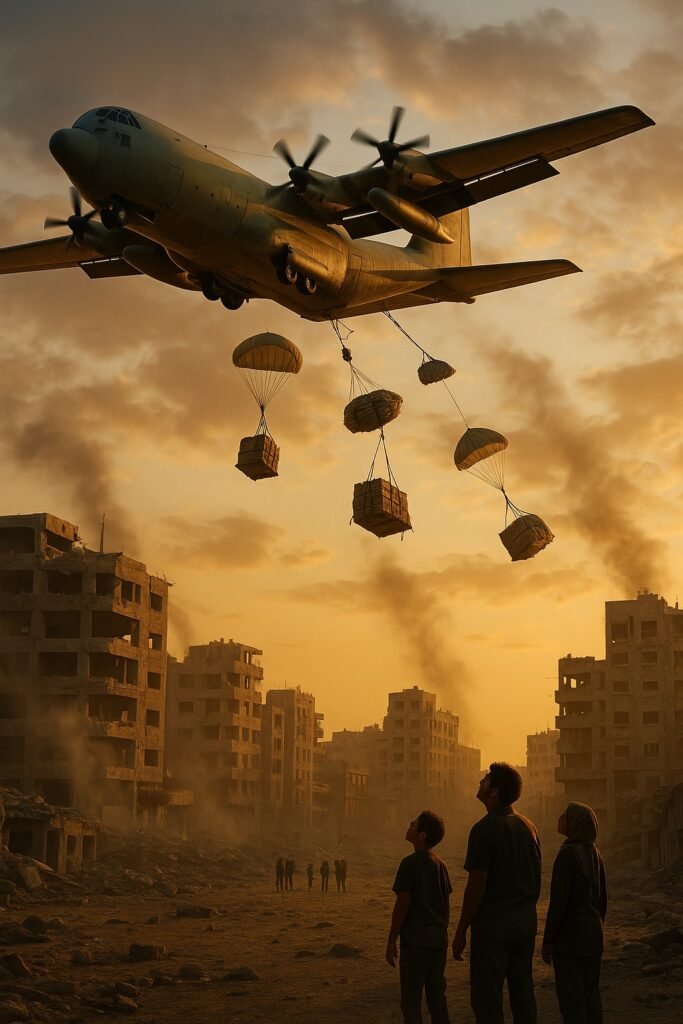 Israel Airlifts Humanitarian Aid to Gaza Amid Global Pressure
 July 27, 2025
Tel Aviv, Israel

Under mounting