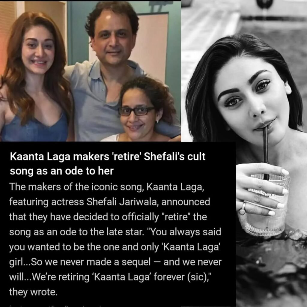 "Kaanta Laga" Retired Forever: A Final Tribute to Shefali Jariwala 

An emotional moment in the world of musi