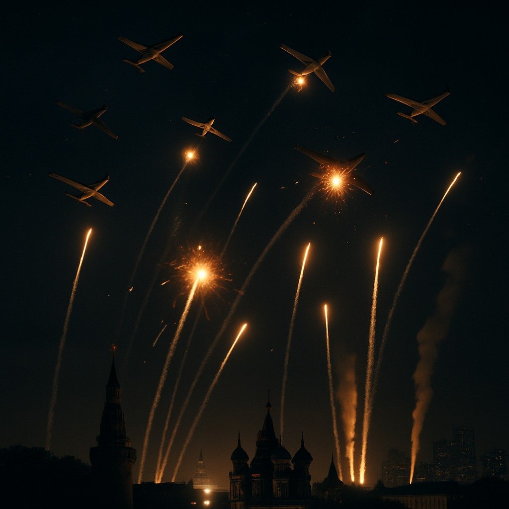 Massive Ukrainian Drone Strike Targets Moscow: 122 Drones Intercepted
 July 17, 2025
Moscow, Russia

Russia h