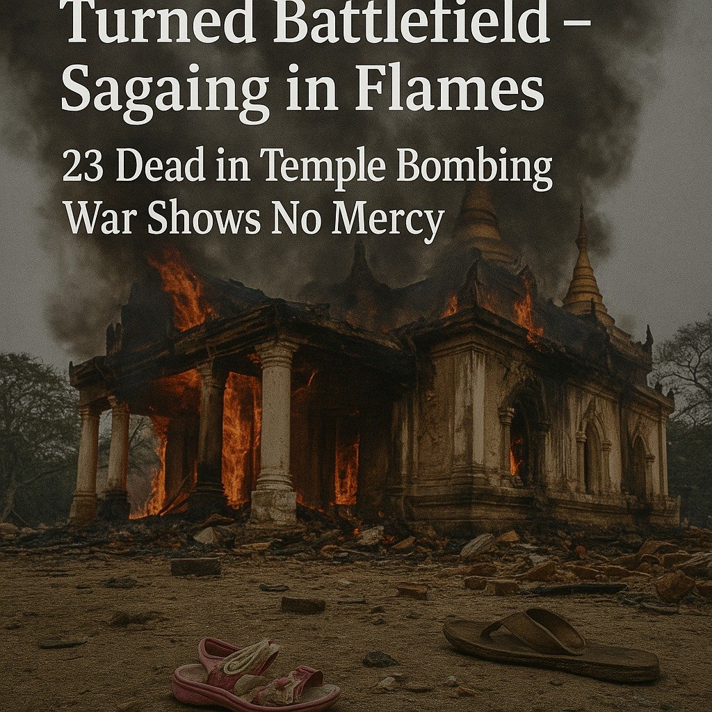 Myanmar Airstrike on Monastery in Sagaing Kills at Least 23, Including 4 Children
 July 12, 2025
 Sagaing Reg