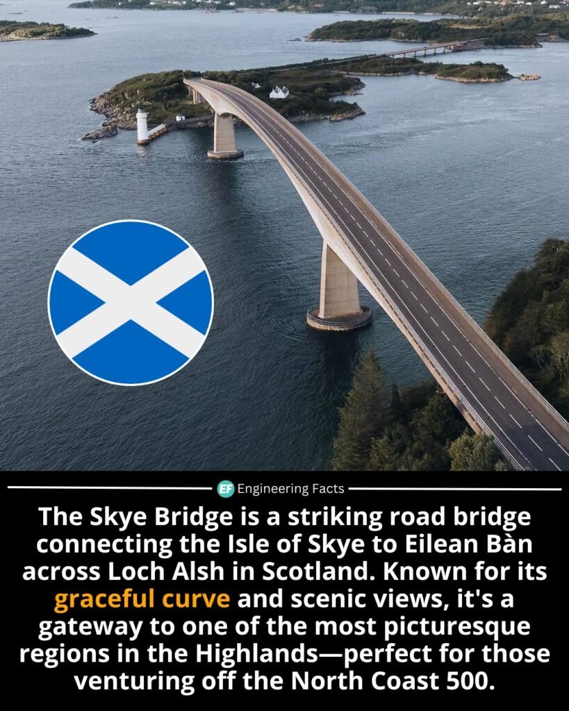 Opened in 1995, the Skye Bridge replaced a long-standing ferry service and instantly transformed accessibility