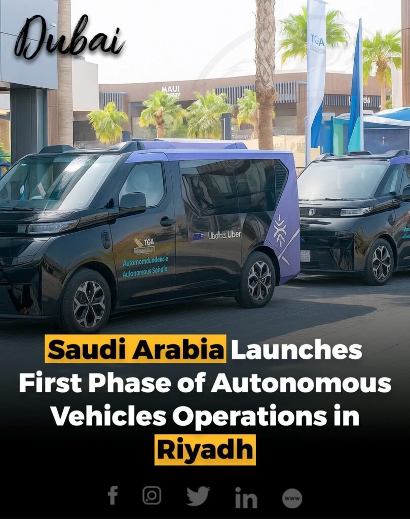 Saudi Arabia has launched a trial of autonomous vehicles in Riyadh, marking a significant step toward building