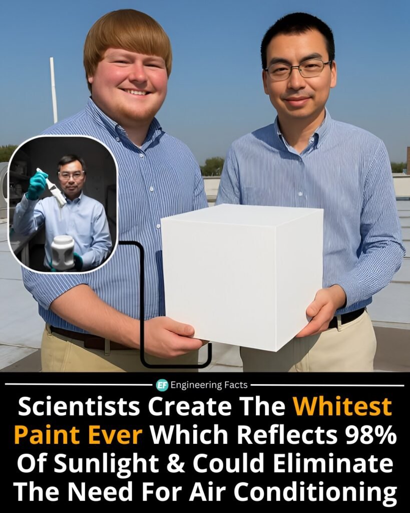 Scientists at Purdue University have created the world’s whitest paint — so reflective it cools surfaces by up
