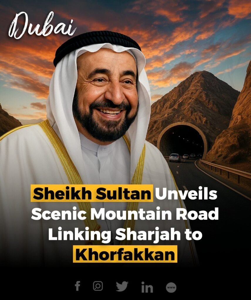Sharjah’s Ruler, His Highness Sheikh Dr. Sultan bin Muhammad Al Qasimi, has unveiled plans for a new scenic ro