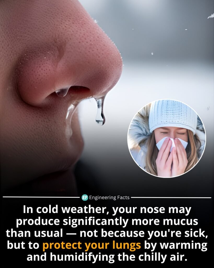 That runny nose in winter? It’s actually your body’s smart defense mechanism. When you breathe in cold air, yo