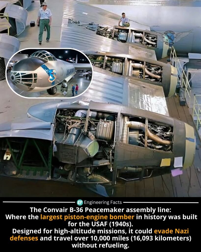 The Convair B-36 Peacemaker was a Cold War-era engineering marvel—a flying fortress built for intercontinental