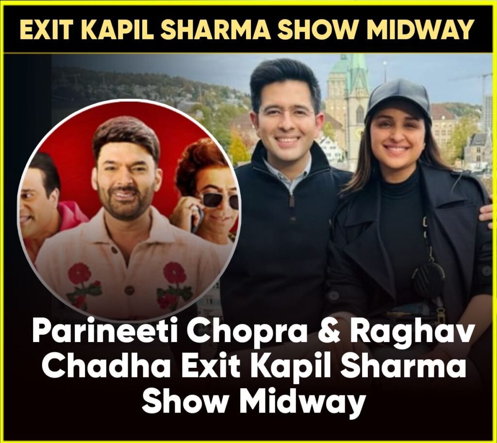 The Great Indian Kapil Show sets! 
Parineeti Chopra & Raghav Chadha leave shoot midway! Fans left shocked — bu