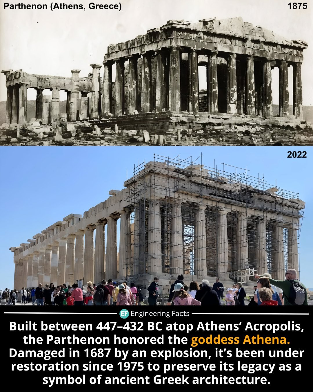 The Parthenon is one of the most iconic remnants of classical civilization. Built in just 15 years during the