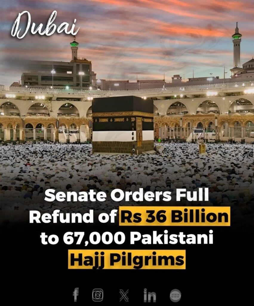 The Senate Sub-Committee on Religious Affairs has ordered the Ministry of Religious Affairs to refund Rs36 bil