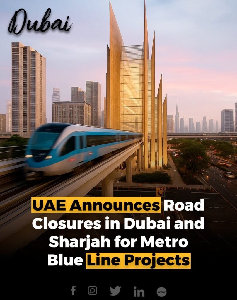 The UAE has announced temporary road closures and traffic diversions in Dubai and Sharjah to facilitate constr