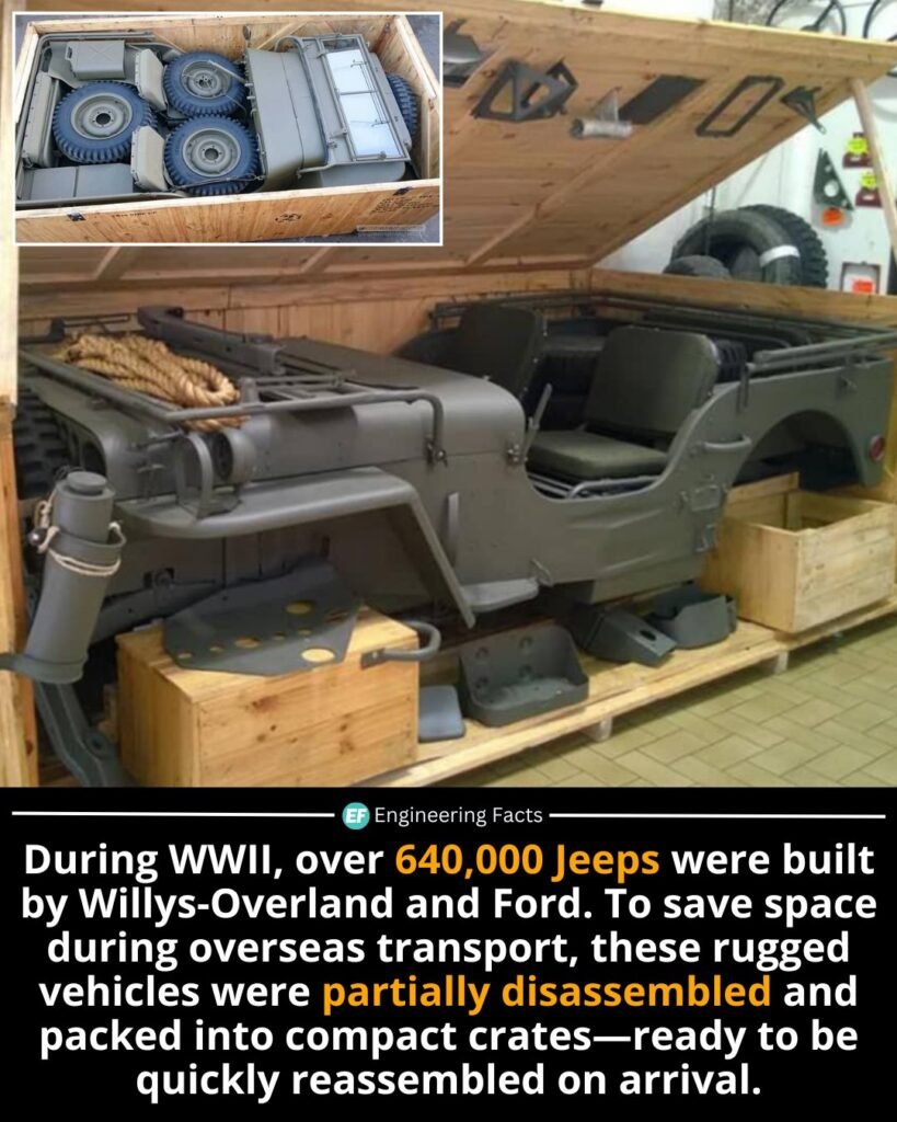 The WWII Jeep wasn’t just a military workhorse—it was a logistics masterpiece. Designed for versatility and ea