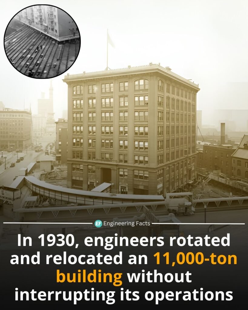 This incredible feat took place in Indianapolis when engineers moved the Indiana Bell Telephone Company's eigh