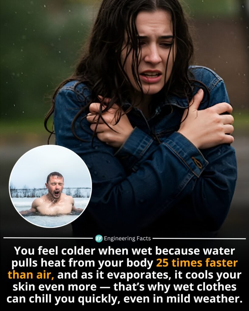 This is also why hypothermia can become a serious risk even when temperatures aren’t freezing. Prolonged expos