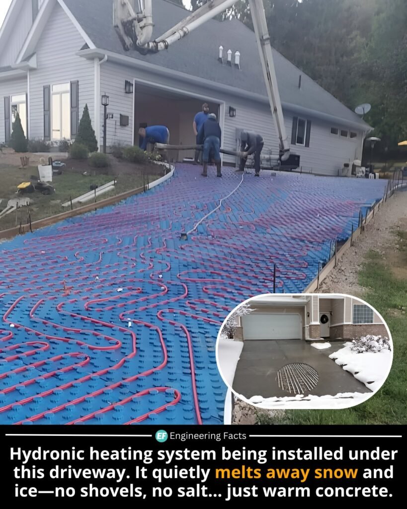 This isn’t sci-fi — it’s smart engineering. What you’re seeing is a hydronic heating system being embedded dir