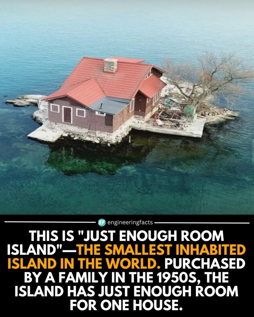 Tucked within the Thousand Islands chain on the Saint Lawrence River, "Just Enough Room Island" truly lives up