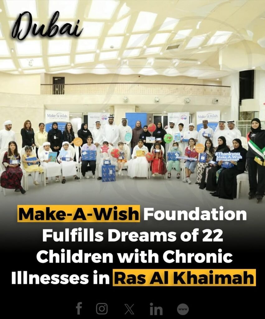 Twenty-two children living with chronic illnesses in Ras Al Khaimah had their heartfelt wishes granted through