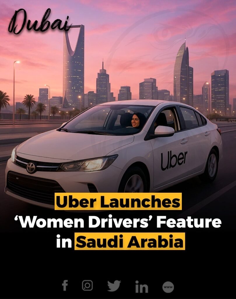 Uber has launched a new “Women Drivers” feature in Saudi Arabia, allowing female riders to book rides exclusiv