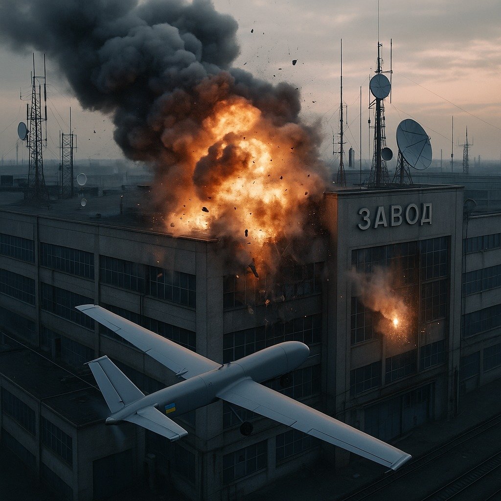 Ukrainian Drones Strike Russian Electronic Warfare Factory in Stavropol
 July 27, 2025
Stavropol, Russia

Ukr