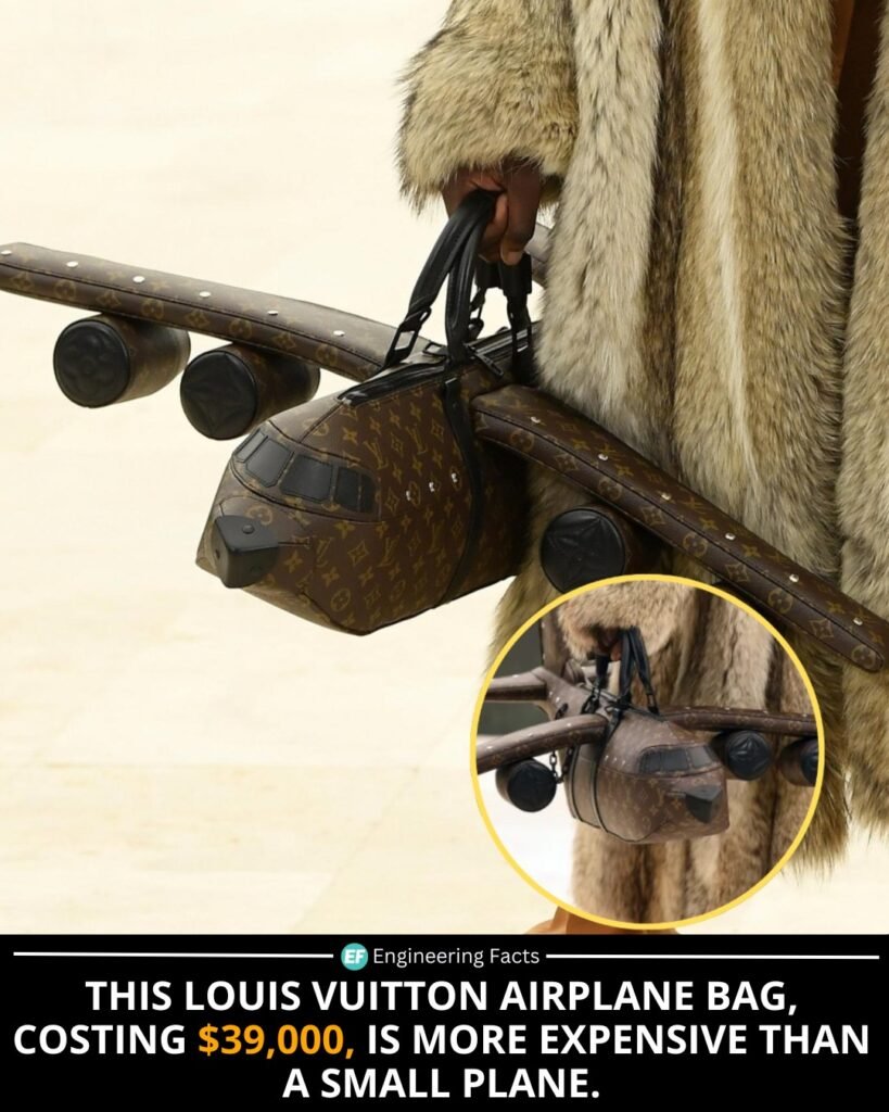 Unveiled during Louis Vuitton’s Fall/Winter 2021 menswear show, the $39,000 airplane-shaped bag was the work o
