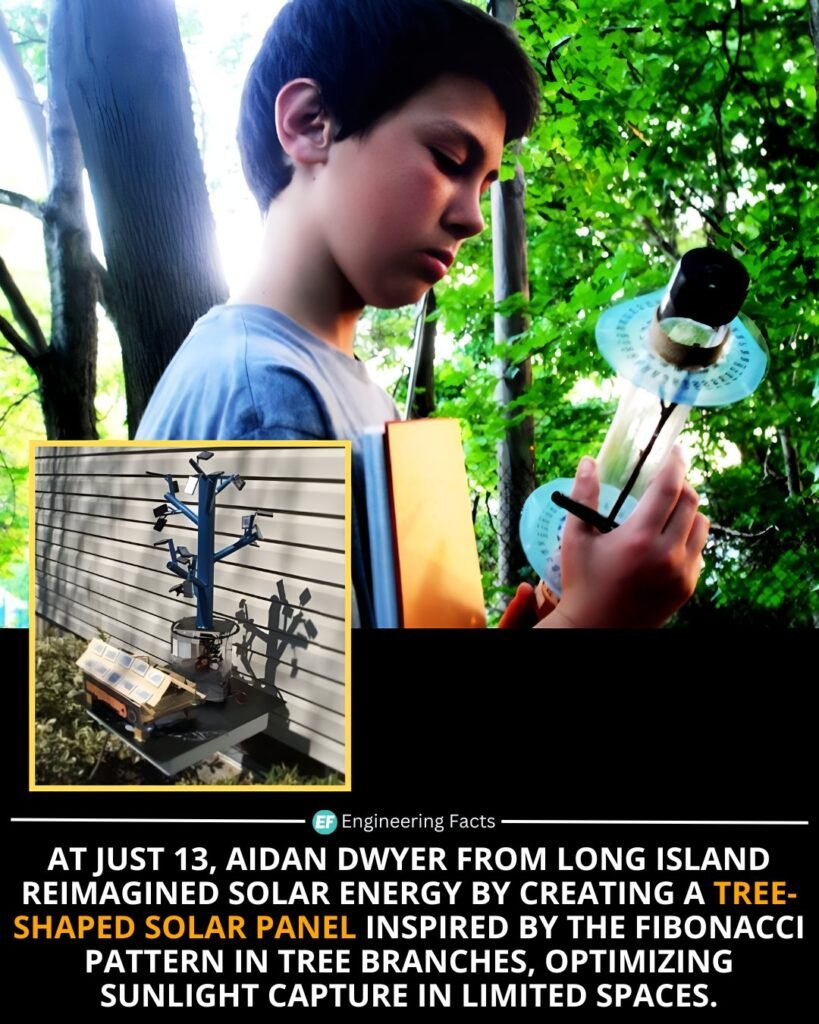 When Aidan Dwyer was just 13, he turned a simple nature walk into a scientific breakthrough. Observing how tre