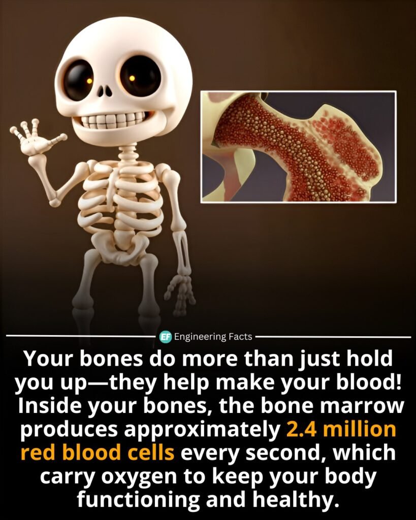 Your bones are secretly some of the busiest organs in your body. The bone marrow inside them doesn’t just cre