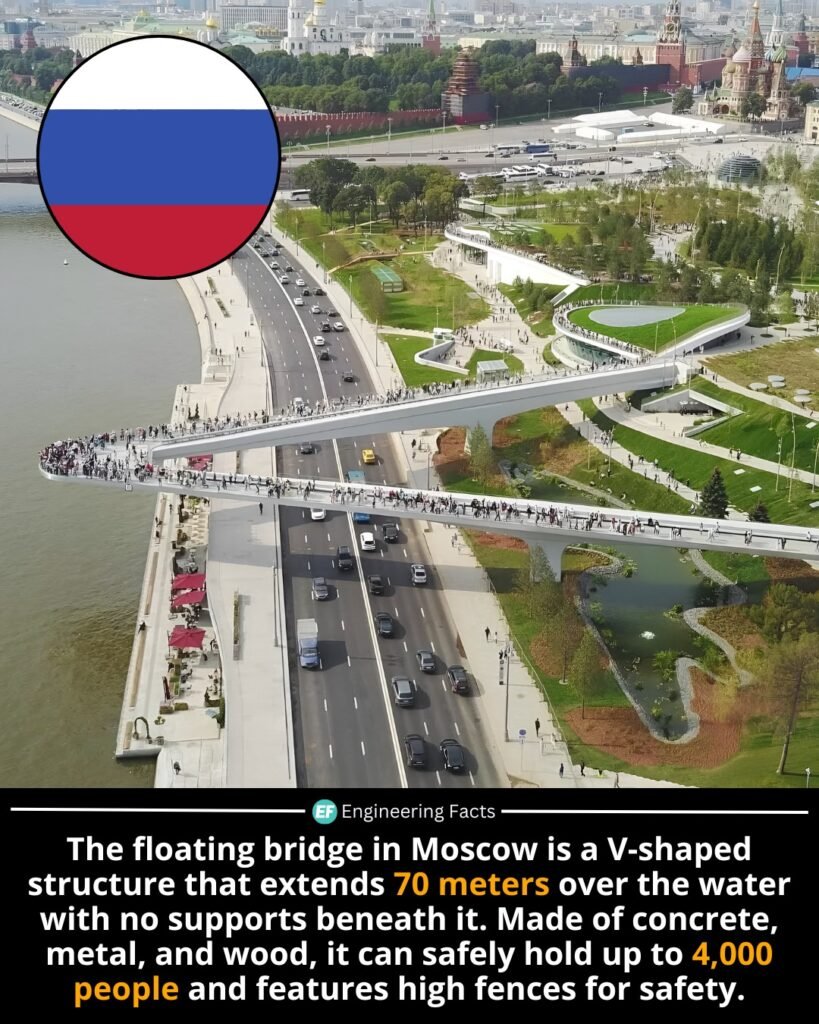 Zaryadye Park's Floating Bridge in Moscow is not just a marvel of structural engineering—it's also an iconic u